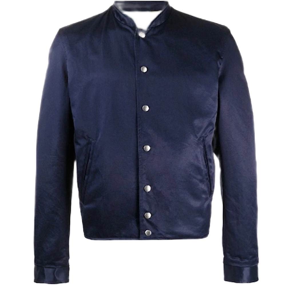 LANVIN REVERSIBLE BOMBER JACKET IN 29 NAVY BLU